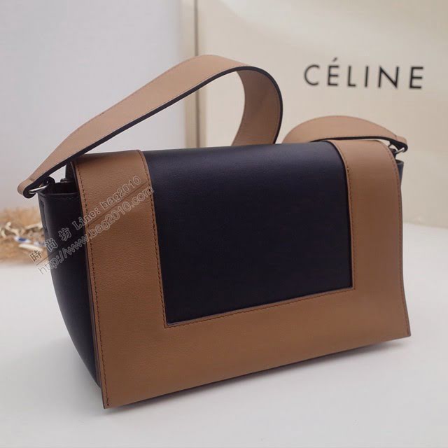 Celine女包 賽琳爆款 香味帶紋路進口小牛皮 CELINE FRAME BAG 可單肩可斜挎 25914  slyd2070